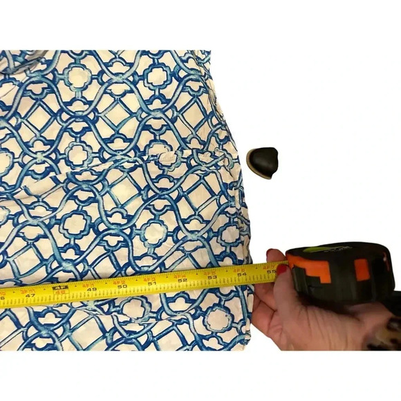 Chico’s Blue & White On Or Off Shoulder Maxi Dress Size 3 US Size 16/18 - Picture 7 of 7